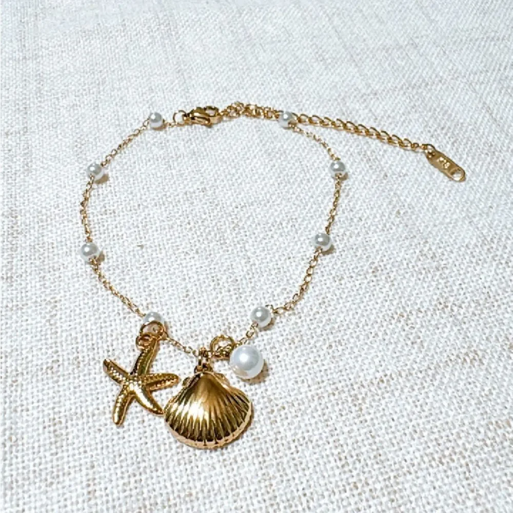 Pearl starfish bracelet  N601